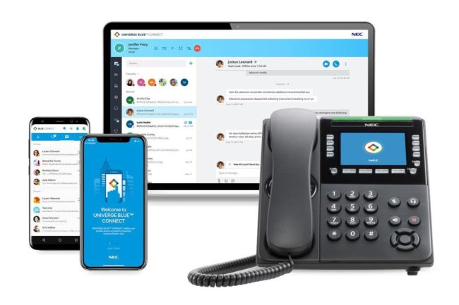 NEC Univerge Blue PC screens connect with handset