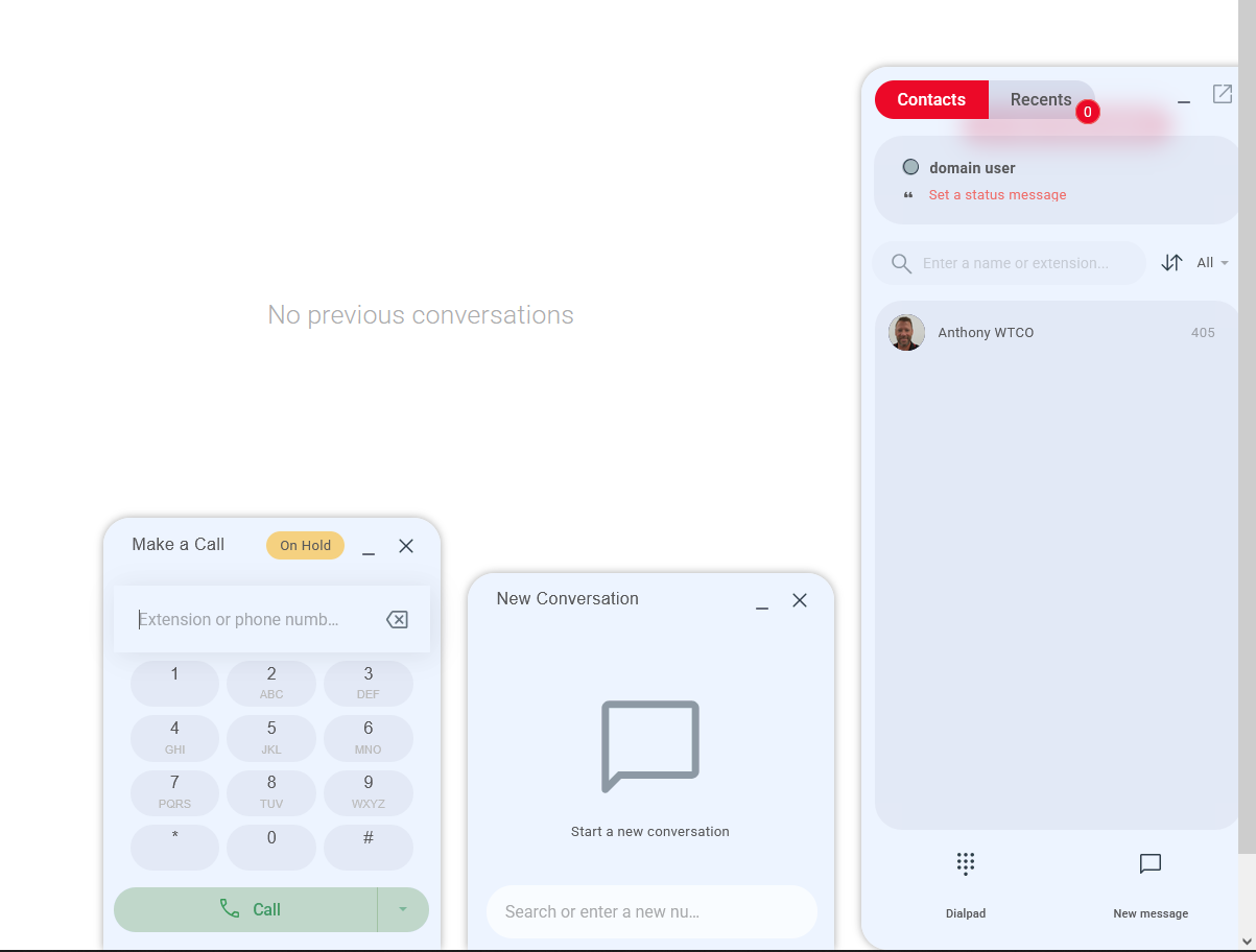Dialpad inside chat